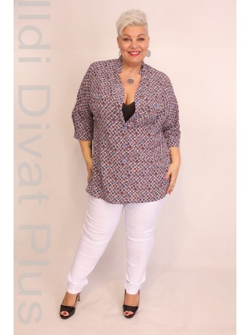 Caremo Rouge Kék-Mintás Ing