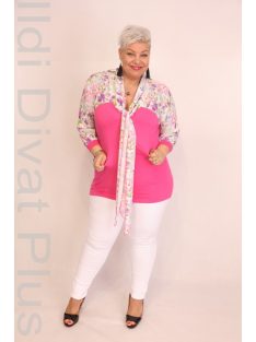 Caremo Kámea Pink-Virágos Kötős Ing