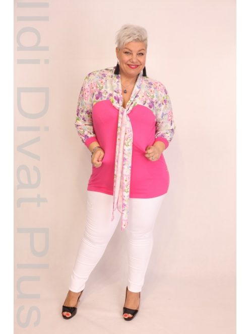 Caremo Kámea Pink-Virágos Kötős Ing