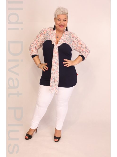 Caremo Kámea Kék-Virágos Kötős Ing