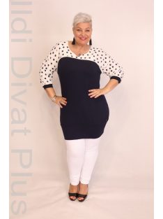 Caremo Pöttyi Fehér-Kék Pöttyös Tunika