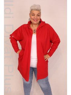 Caremo Meredit Piros Zippes Kardigán