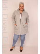 Caremo Meredit Szürke Zippes Kardigán