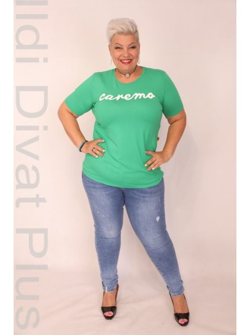 Caremo Benetton Sharlotte Kerek Nyakú Írásos Felső