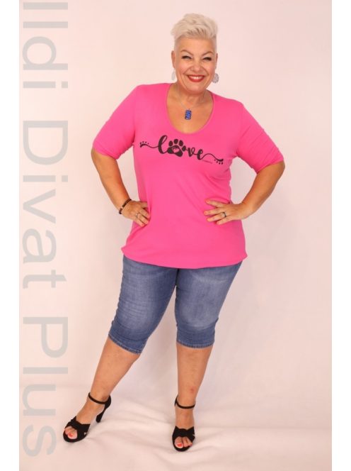 Caremo Pink Sharlotte V Nyakú Tappancsos Felső