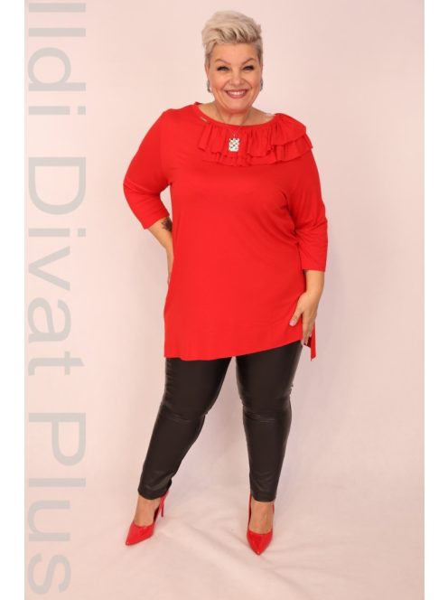 Caremo Piros Szimona Fodros Tunika