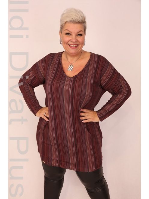 Caremo Móni Mályva-Barna Csíkos Tunika-4XL