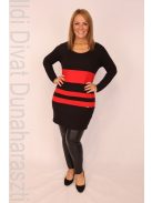 Caremo Fekete-Piros Rozáli Tunika