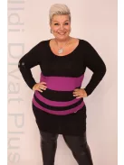 Caremo Fekete-Lila Rozáli Tunika-2XL