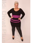 Caremo Fekete-Lila Rozáli Tunika-2XL