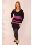 Caremo Fekete-Lila Rozáli Tunika-2XL
