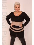 Caremo Fekete-Beige Rozáli Tunika