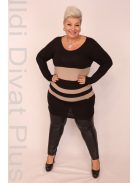 Caremo Fekete-Beige Rozáli Tunika