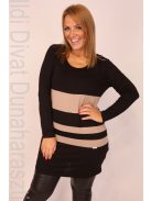 Caremo Fekete-Beige Rozáli Tunika