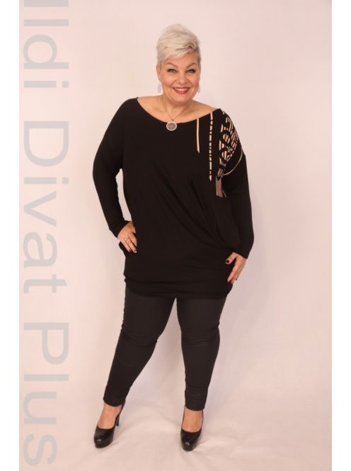 Caremo Tóga Fekete Nyomásos Tunika