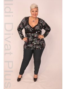 Caremo Fekete-Virágos Samartino Tunika