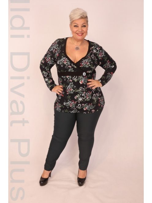Caremo Fekete-Virágos Samartino Tunika