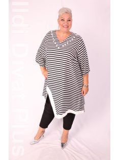 CN-G Fekete-Fehér Csíkos Denna Tunika