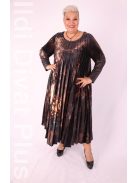 CN-G Fekete-Bronz Mintás Dina Ruha