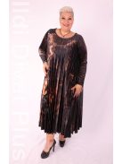 CN-G Fekete-Bronz Mintás Dina Ruha