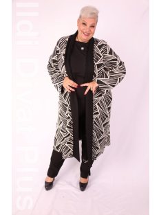 CN-G Ekrü-Fekete Zizi Kardigán