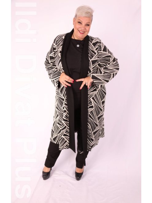 CN-G Ekrü-Fekete Zizi Kardigán