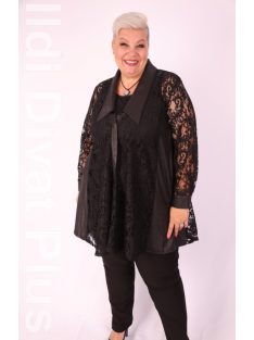 CN-G Fekete Csipkés Bella Tunika