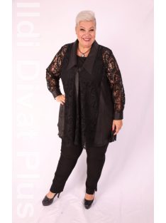CN-G Fekete Csipkés Bella Tunika