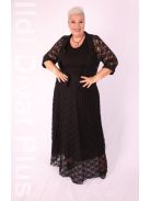 CN-G Fekete Csipkés Szoknyás Szett-L