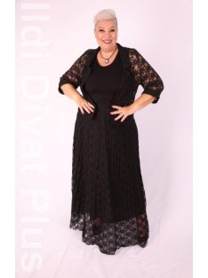 CN-G Fekete Csipkés Szoknyás Szett