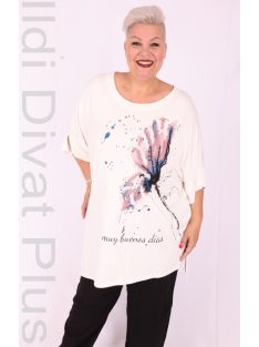 Darkwin Fehér Mályva Mintás Gyöngyös Tunika