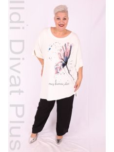 Darkwin Fehér Mályva Mintás Gyöngyös Tunika