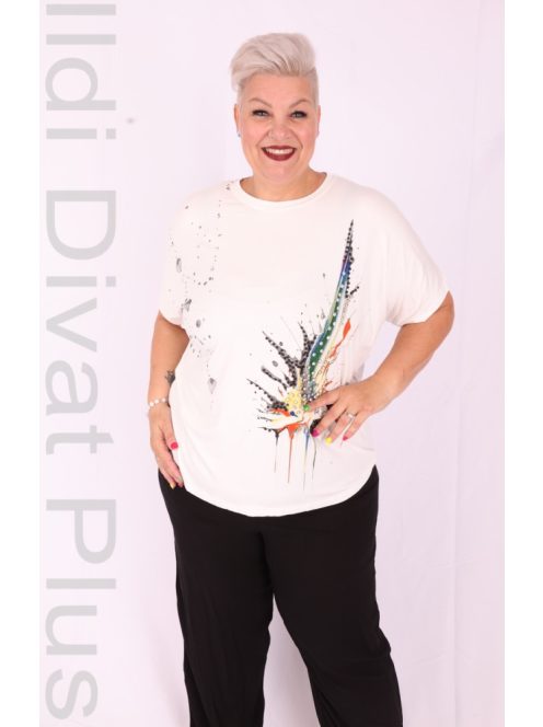 Darkwin Fehér-Színes Köves Felső