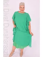 Darkwin Zöld Fodros Muszlin Ruha