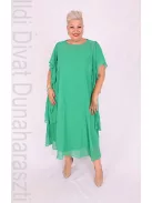 Darkwin Zöld Fodros Muszlin Ruha