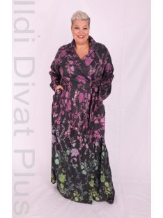 Darkwin Szürke-Lila Mintás Elegance Ruha