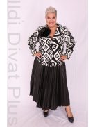Darkwin Fekete-Fehér Mintás Blézer + Szoknya