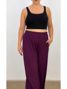 Darkwin Lila Pliszírozott Nadrág-2