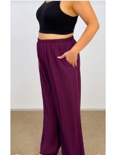 Darkwin Lila Pliszírozott Nadrág