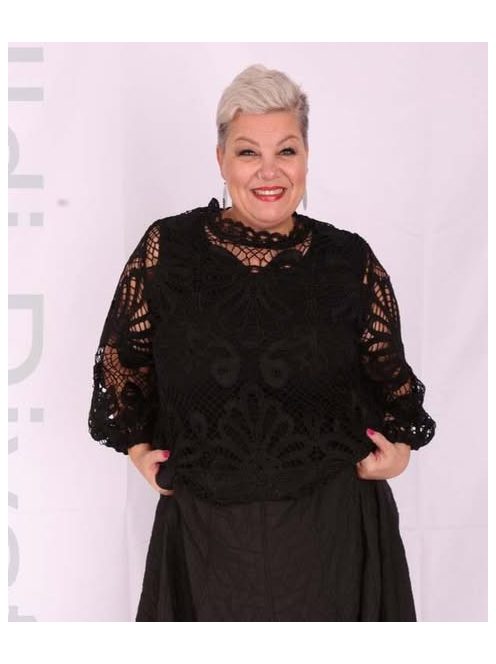 Darkwin Fekete Horgolt Melina Felső