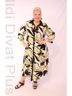 Darkwin Fekete-Lime Virágos Ruha