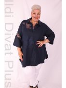 Darkwin Kék Csipkés Deli Ingtunika