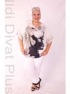 Darkwin Fehér-Kék Mintás Zelma Tunika