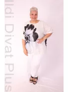 Darkwin Fehér-Virágmintás Zelma Tunika