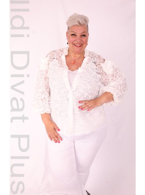 Darkwin Fehér Csipkés Xénia Ing