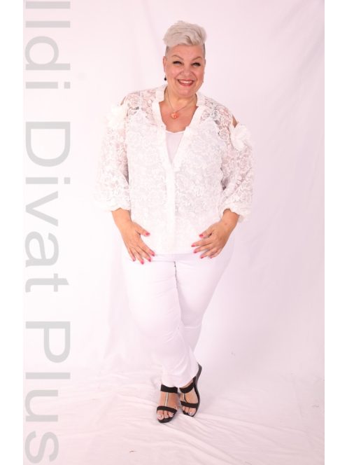 Darkwin Fehér Csipkés Xénia Ing