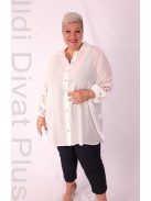 Darkwin Ekrü Madeiras Ujjú Blúz-2