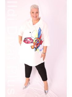 Darkwin Fehér-Színes Köves Bella Ing