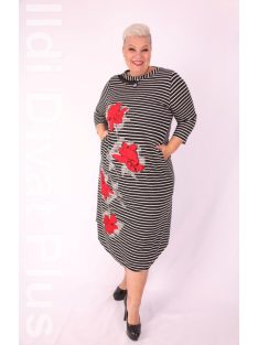 Darkwin Fekete-Fehér Rose Ruha