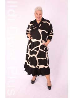 Darkwin Fekete-Beige Mintás Lina Ruha